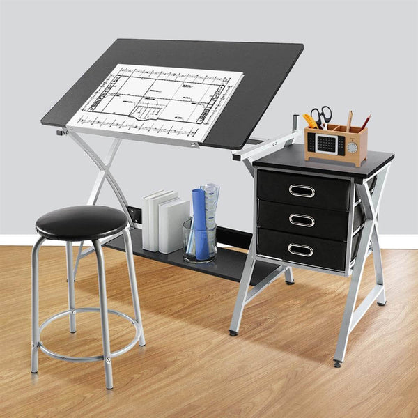 Folding Drafting Drawing Art Craft Table Desk-Costoffs