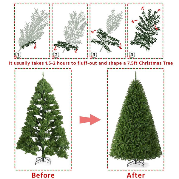 7.5Ft Ultra-Thick Artificial Christmas Tree-Costoffs