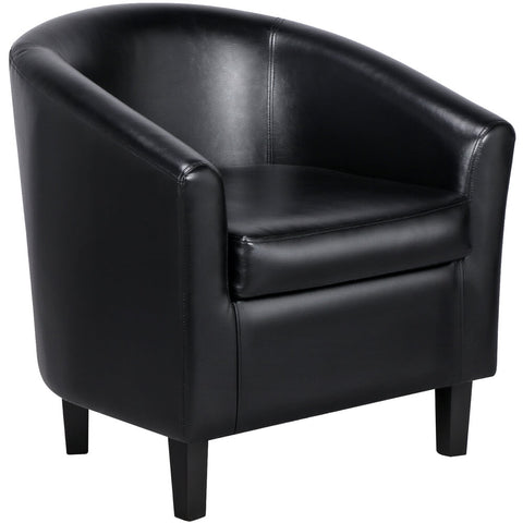 Faux Leather Club Chair-Costoffs