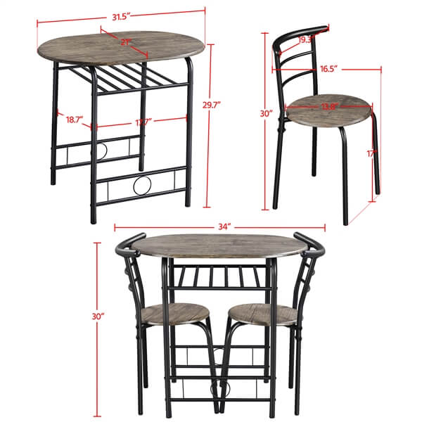 Costoffs  Modern Round Dining Table Set