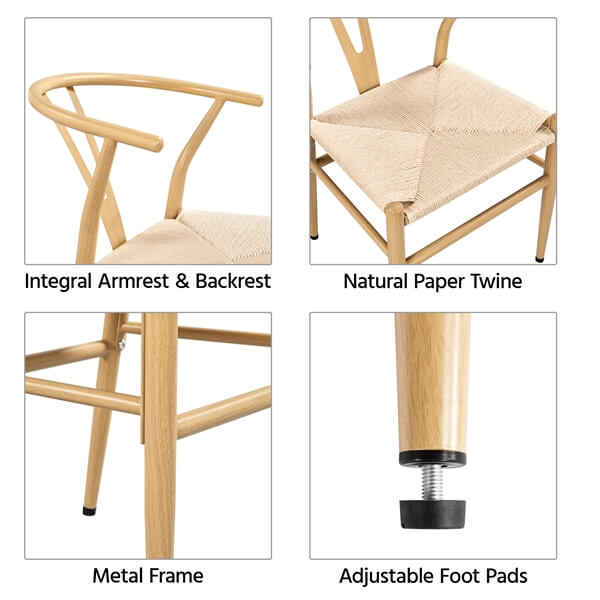 Costoffs 4PCS Weave Modern Chair