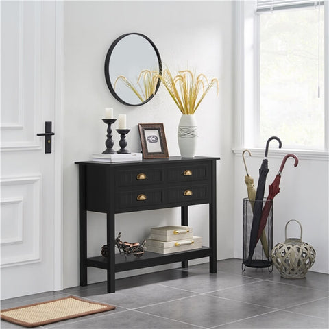   4-Drawer Console Table