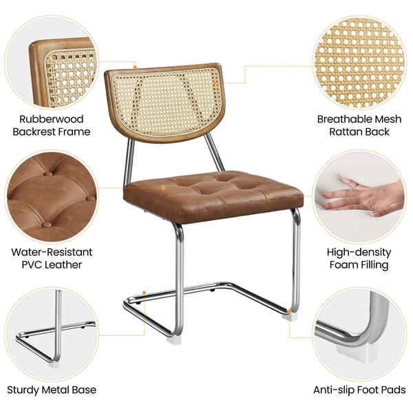 Costoffs 18.5″ H Mid-Century Modern Dining Chairs