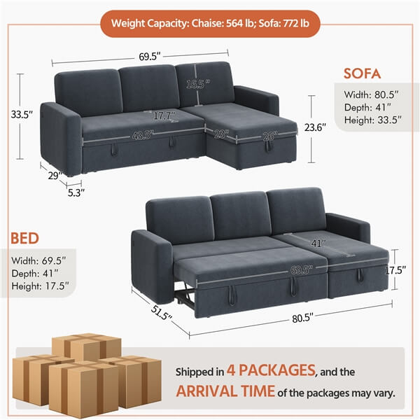 Sleeper Sectional Sofa