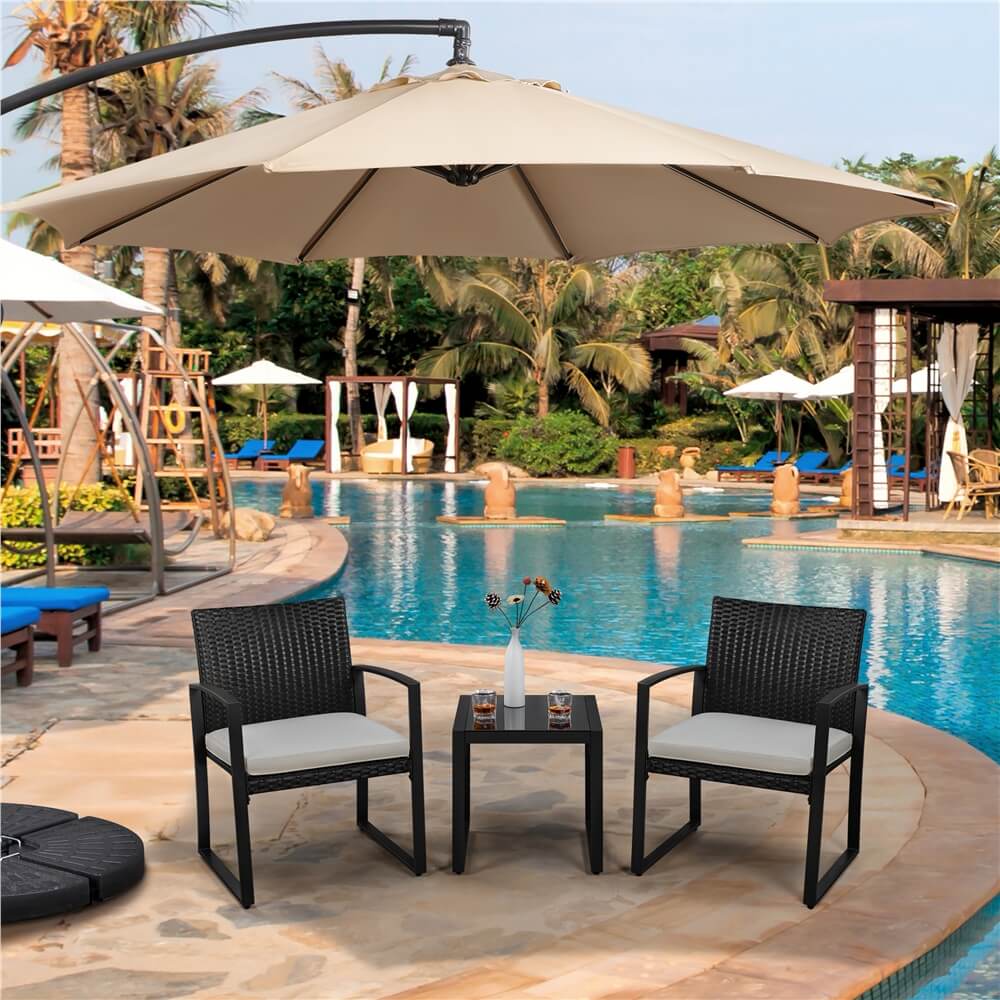 3 Piece Rattan Furniture Set-Costoffs