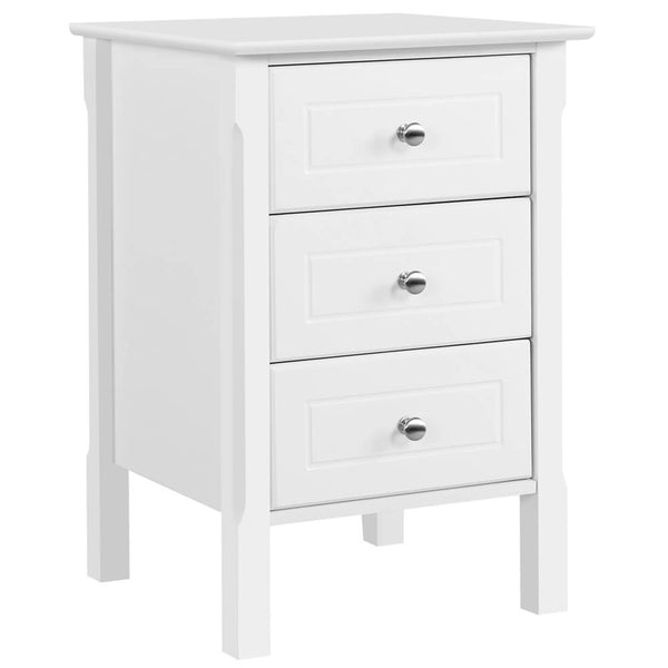 Wood Nightstand 3 Drawers Bedside Table Cabinet-Costoffs