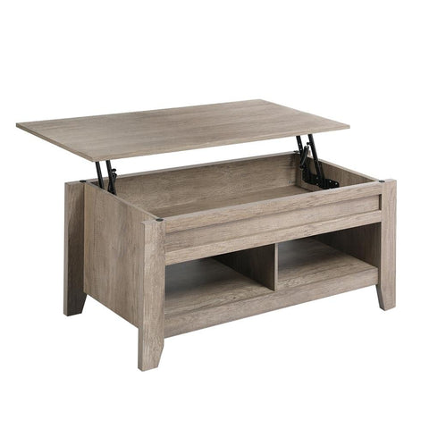 Lift Top Coffee Table with Hidden Storage Compartment&Lower Shelf-Costoffs