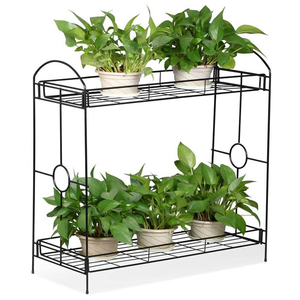 2 Tiers Metal Plant Stand-Costoffs
