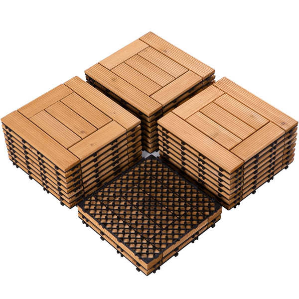 27PCS Wood Flooring Pavers Tiles-Costoffs