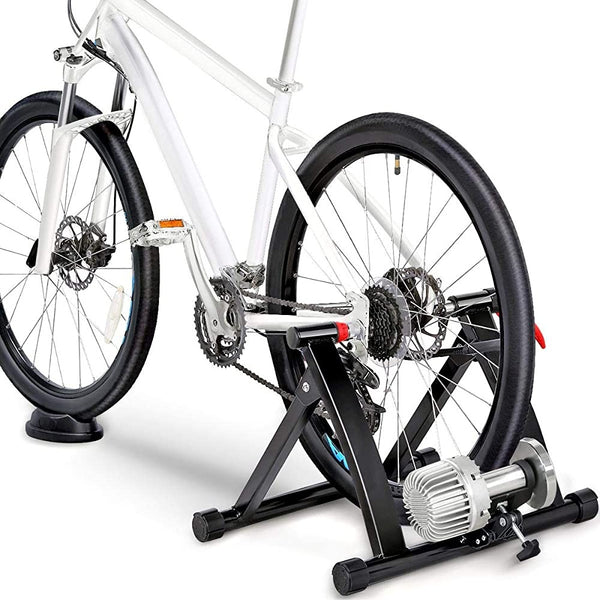Fluid Bike Trainer Indoor Bicycle Exercise Stand with Quick Release Skewer&Front Wheel Block-Costoffs