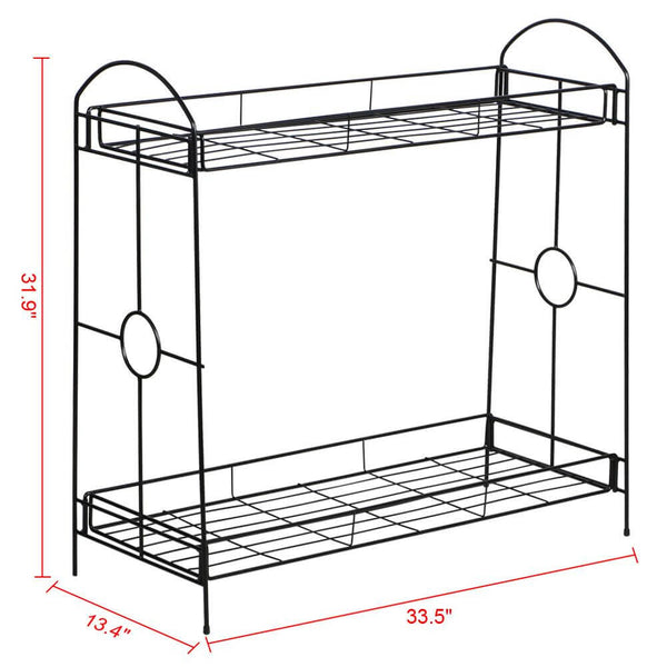 2 Tiers Metal Plant Stand-Costoffs