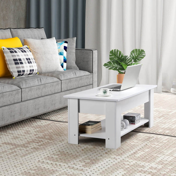White Lift Top Coffee Table-Costoffs