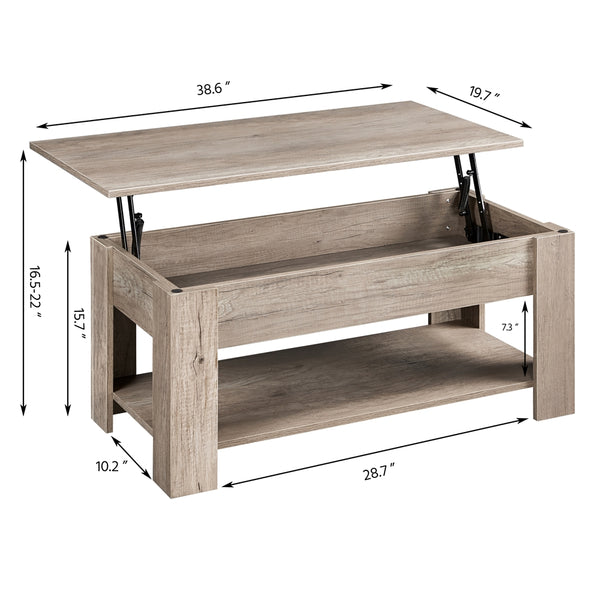 Lift Top Rustic Coffee Table-Costoffs