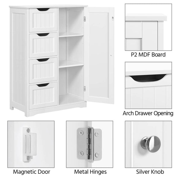  4 Drawer Bathroom Cabinet-Costoffs