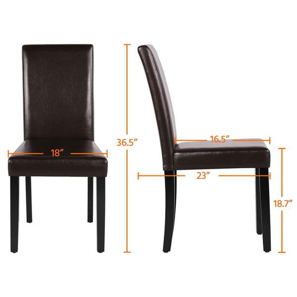 Dining Chairs Brown 4pcs