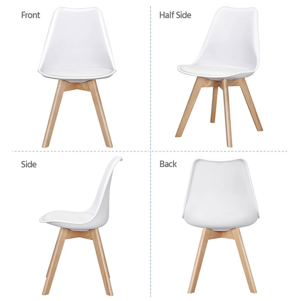 4PCS Wood Dining Kitchen Chairs-Costoffs