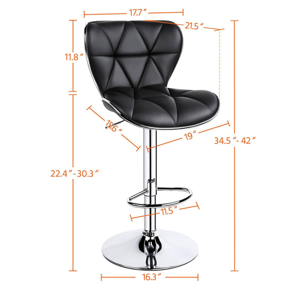 2PCS Adjustable Swivel Office Chair-Costoffs