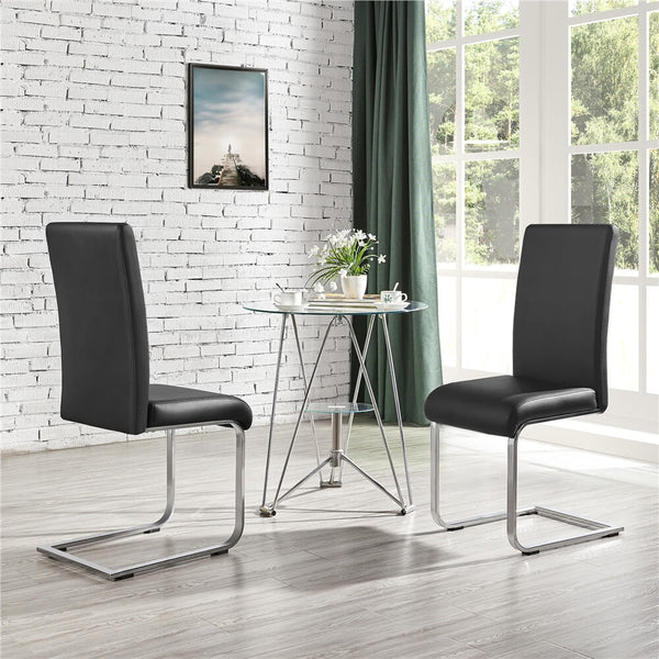 2PCS Modern PU Leather Dining Chairs-Costoffs