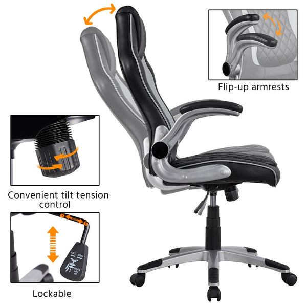 Artificial Leather Gaming Chair-Costoffs