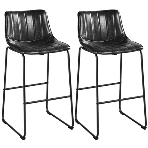 Set of 2 Dining Chairs Bar Stool-Costoffs