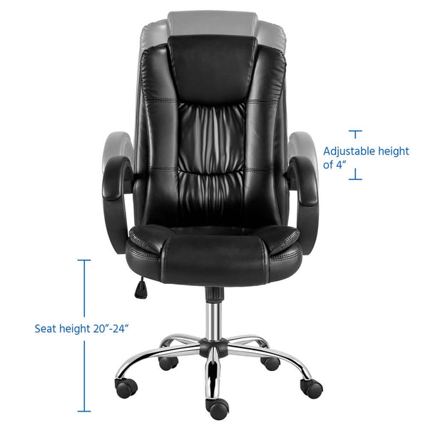 Adjustable Office Chair with Padded Armrest-Costoffs