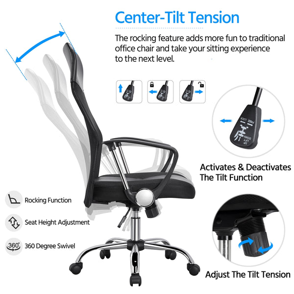 Adjustable High Back Office Chair-Costoffs