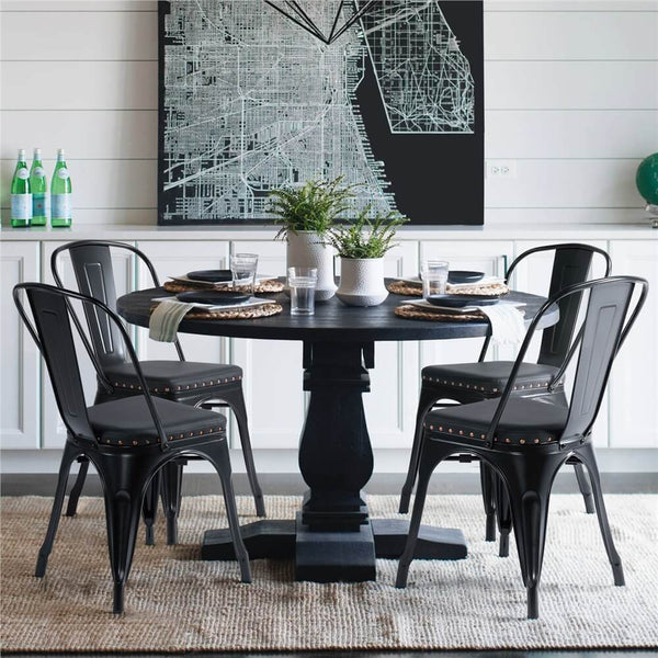 4pcs Dining Chairs Black-Costoffs