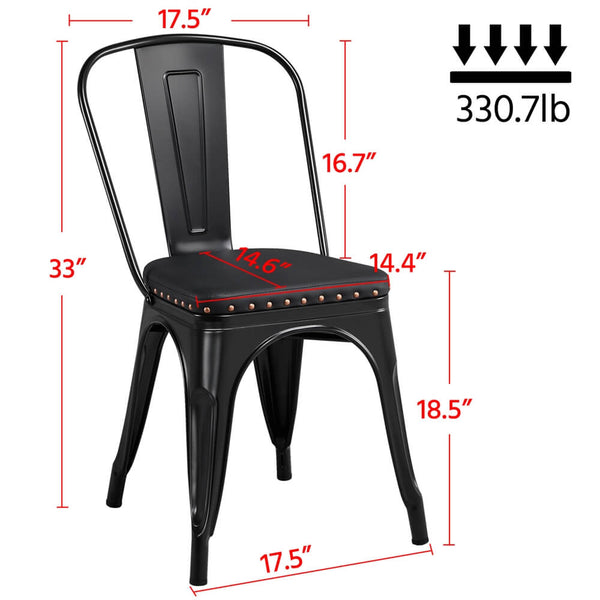 4pcs Dining Chairs Black-Costoffs