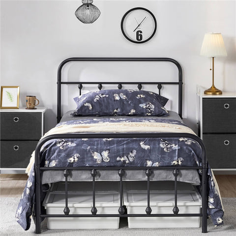 Vintage Metal Platform Bed Frame Twin-Costoffs