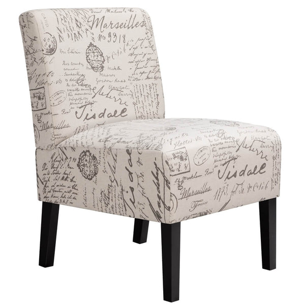 Armless Fabric Accent Chair-Costoffs
