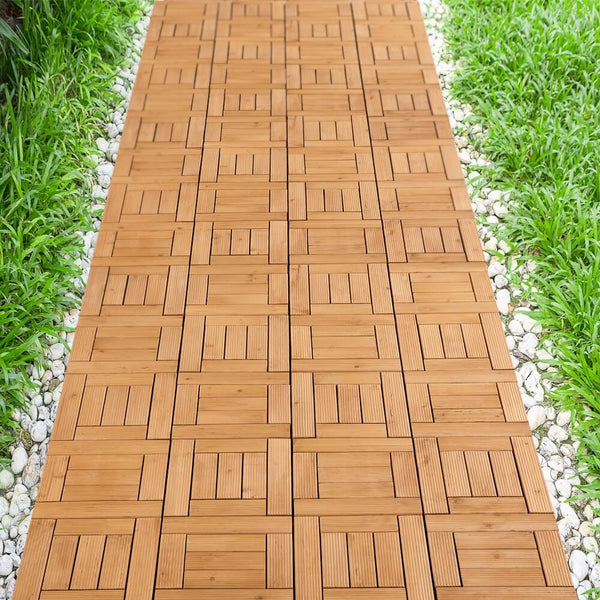 27PCS Wood Flooring Pavers Tiles-Costoffs