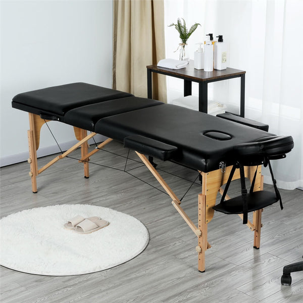 Adjustable 3 Fold Portable Massage Spa Bed Therapy-Costoffs