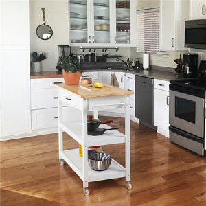 3 Tier Rolling Kitchen Cart-Costoffs