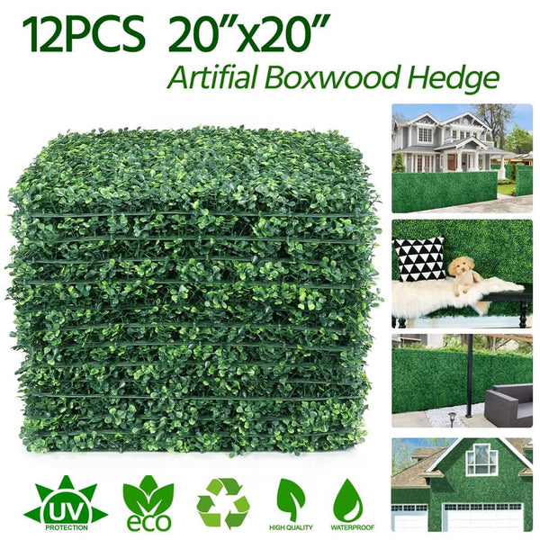 12PCS Artificial Boxwood Panels-Costoffs