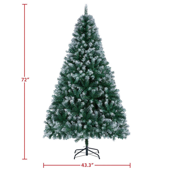 6/7.5Ft Frosted Christmas Tree Green-Costoffs