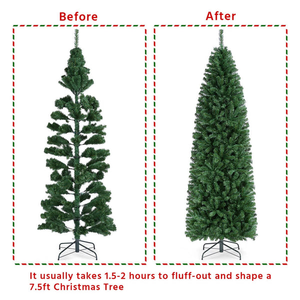  7.5 Ft Pencil Christmas Tree-Costoffs