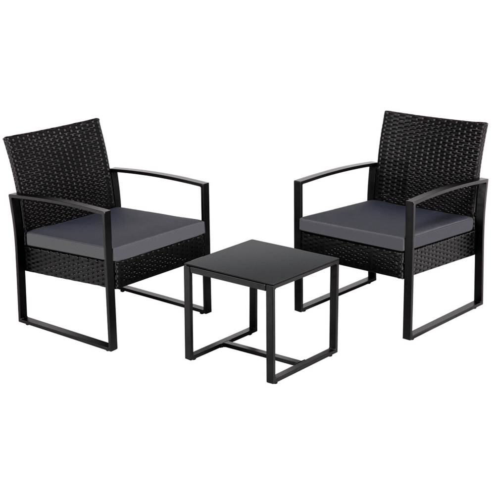 Wicker Chairs & Table 3pcs-Costoffs