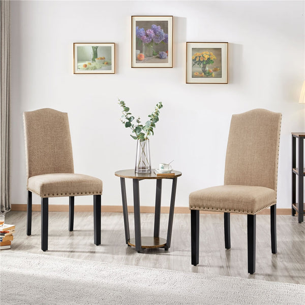 2pcs Fabric Dining Chairs-Costoffs