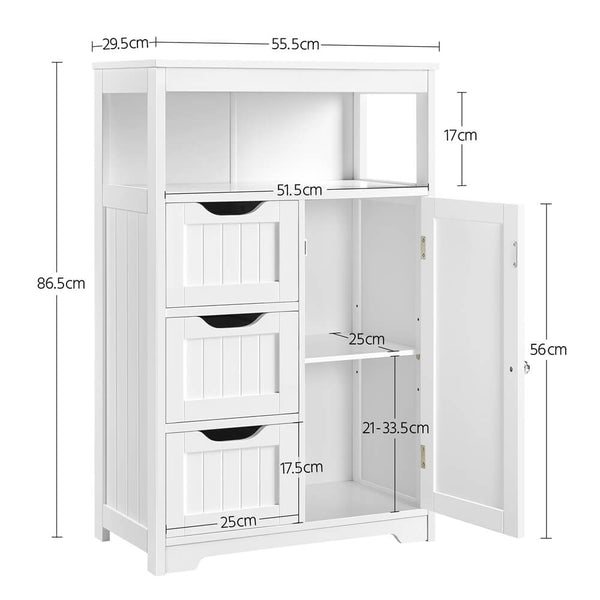 Bathroom Floor Cabinet White-Costoffs