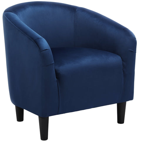 Velvet Club Chair Navy Blue-Costoffs